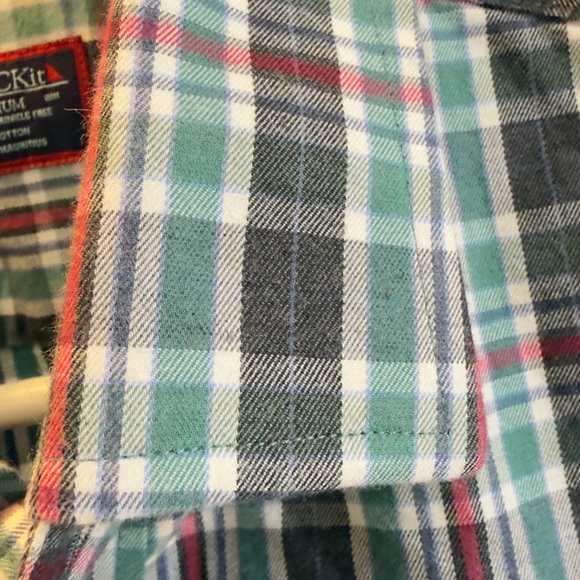 NWOT UNTUCKit Men's Green and Red Plaid Shirt - Picture 4 of 11